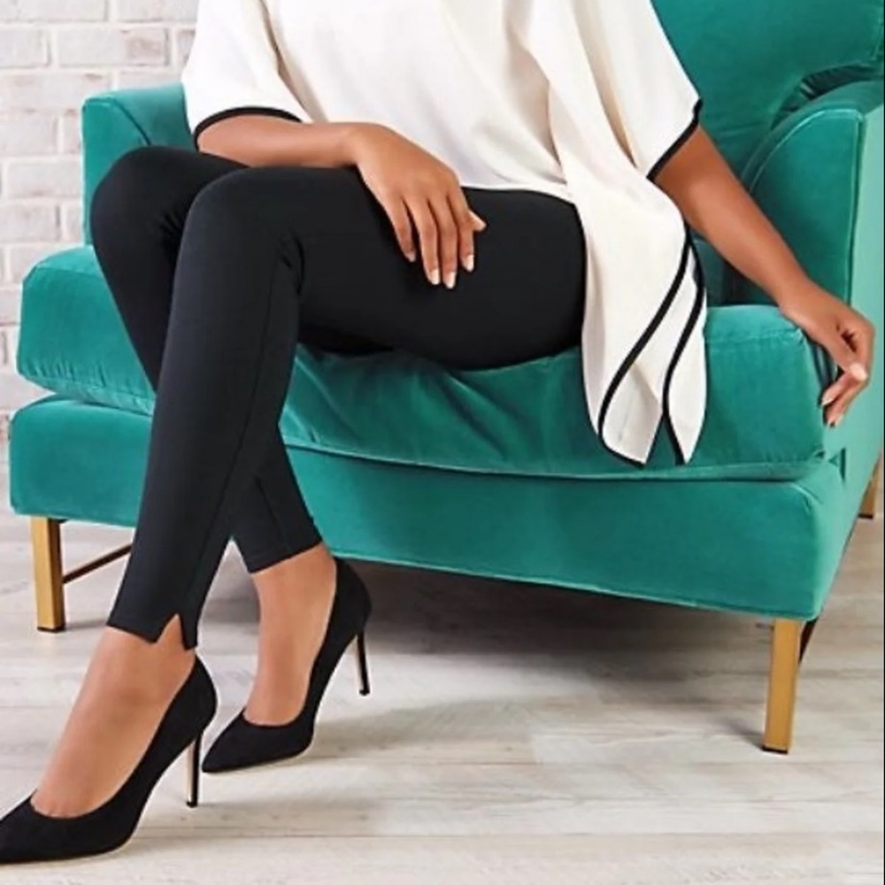 Spanx Ponte Ankle Slit Leggings Size Small